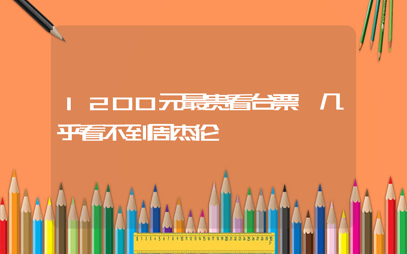 1200元最贵看台票 几乎看不到周杰伦插图